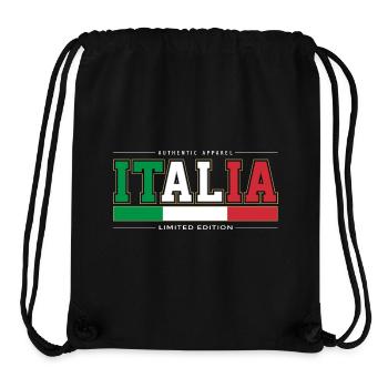 Italie - Sac à cordon recyclé Stanley/Stella - noir - Devant