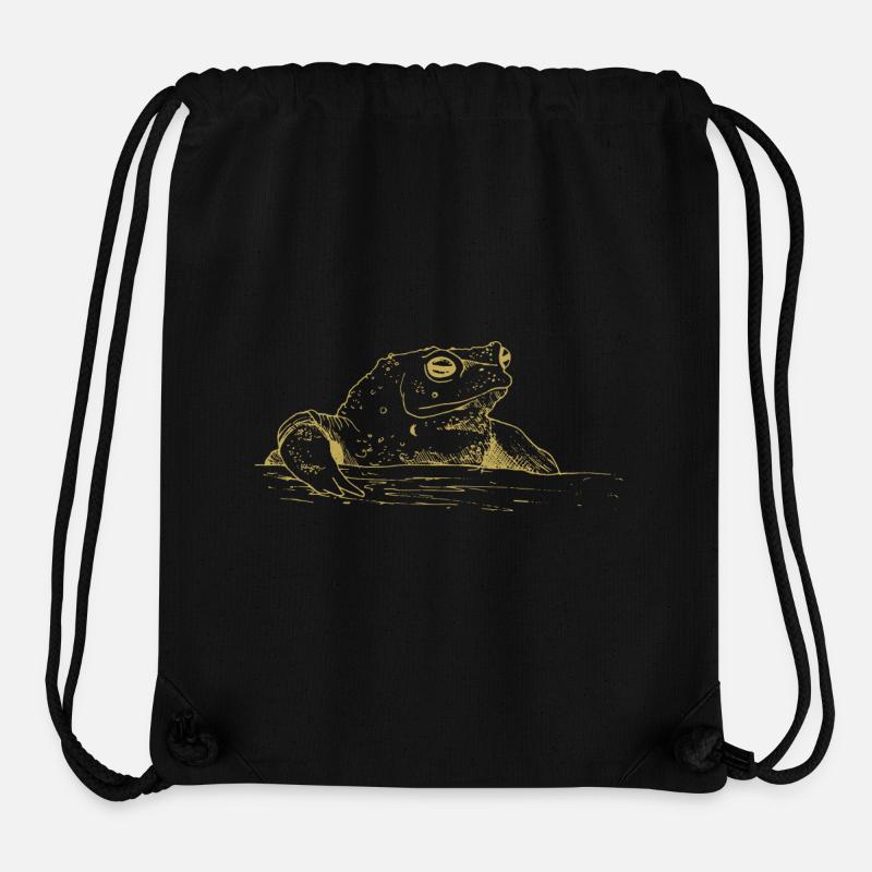 Illustrated designs with toad - Stanley/Stella Recycled Gym Bag - black
