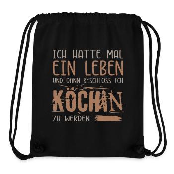 Leben einer Köchin / Kochgesellin. Lustiger Spruch - Stanley/Stella recycelter Gym Bag - Schwarz - Vorne