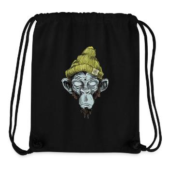Monkey with hat - Stanley/Stella Recycled Gym Bag - black - Front