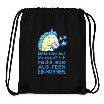 Ich mache aus Feen Einhörner - Stanley/Stella recycelter Gym Bag - Schwarz - Vorne