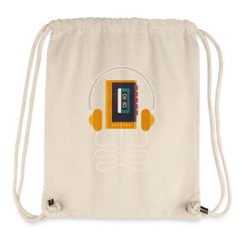 Retro Walkman Headphones Vintage Mixtape - Stanley/Stella Recycled Gym Bag - natural - Front