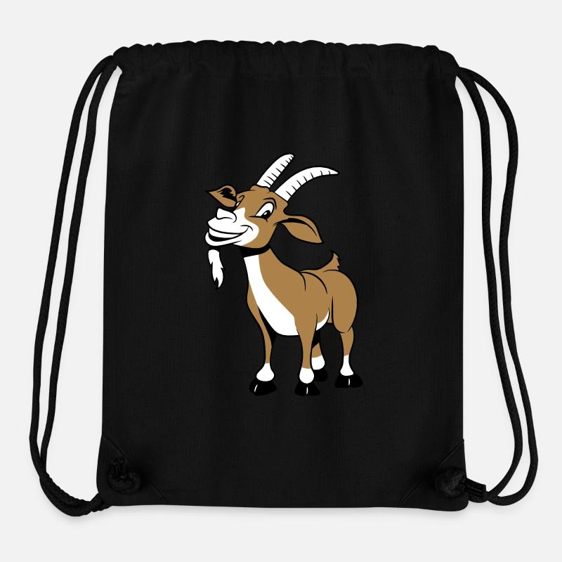 Goat laugh nicely - Stanley/Stella Recycled Gym Bag - black