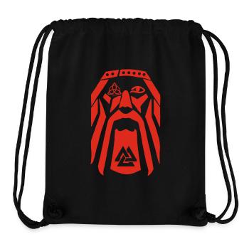 Guerrier viking (rouge) - Sac à cordon recyclé Stanley/Stella - noir - Devant