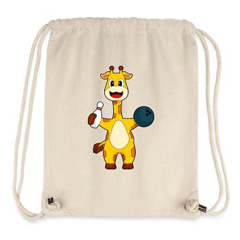 Boule de bowling girafe - Sac à cordon recyclé Stanley/Stella - blanc naturel - Devant