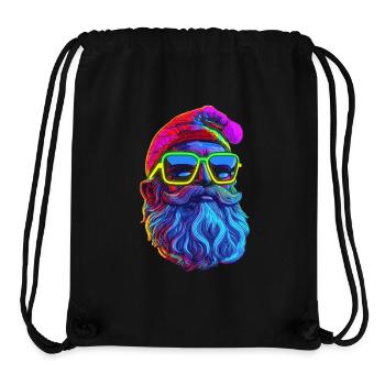 Neon Santa Popart - Stanley/Stella recycelter Gym Bag - Schwarz - Vorne