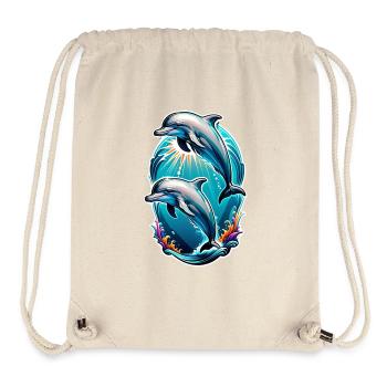 Delfin & Ozean - Stanley/Stella recycelter Gym Bag - Naturweiß - Vorne