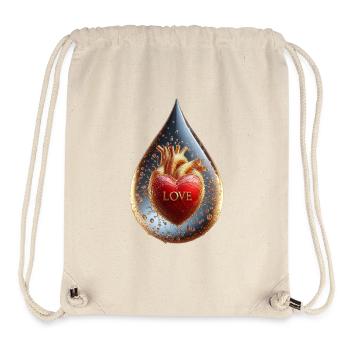 Love in a Drop - Stanley/Stella Recycled Gym Bag - natural - Front