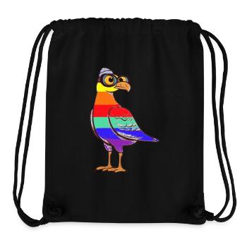 LGBT Regenbogen Möwe Möwen maritim - Stanley/Stella recycelter Gym Bag - Schwarz - Vorne