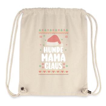 Christmas Santa Claus Dog Mom Claus - Stanley/Stella Recycled Gym Bag - natural - Front