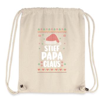 Christmas Santa Claus Stepdad Claus - Stanley/Stella Recycled Gym Bag - natural - Front