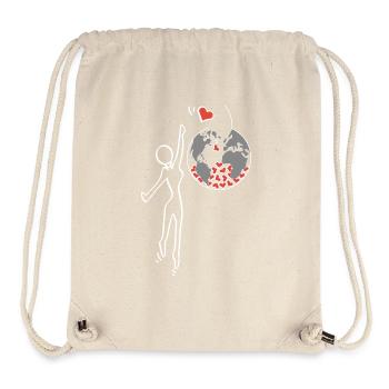 Donnez de l’amour - Sac à cordon recyclé Stanley/Stella - blanc naturel - Devant