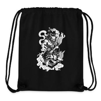 Tattoo Shirt: Demon on the record player for open-air - Stanley/Stella Recycled Gym Bag - black - Front