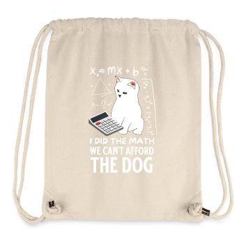 Humorous Cat Math Design - Stanley/Stella Recycled Gym Bag - natural - Front