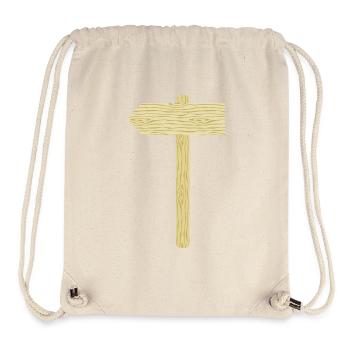 Rustic Wooden Signpost Illustration - Stanley/Stella Recycled Gym Bag - natural - Front
