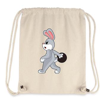 Bunny Bowling Boule de bowling - Sac à cordon recyclé Stanley/Stella - blanc naturel - Devant