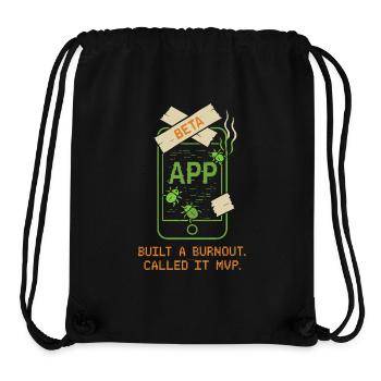 Fondateur de startup Survivant à l’épuisement professionnel : se rétablit - Sac à cordon recyclé Stanley/Stella - noir - Devant