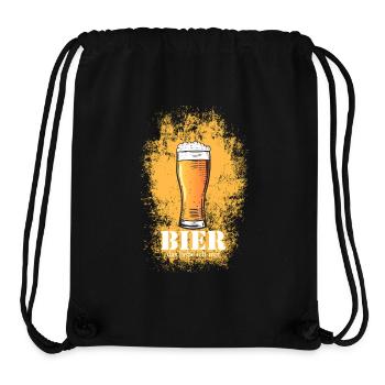 Bierliebe Glasdesign Bier Glas - Stanley/Stella recycelter Gym Bag - Schwarz - Vorne