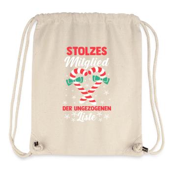 Santa Claus Christmas Time Naughty Christmas - Stanley/Stella Recycled Gym Bag - natural - Front