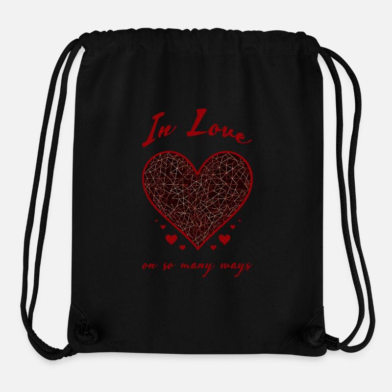 In Love - Déclaration d’amour stylée pour les couples - Sac à cordon recyclé Stanley/Stella - noir