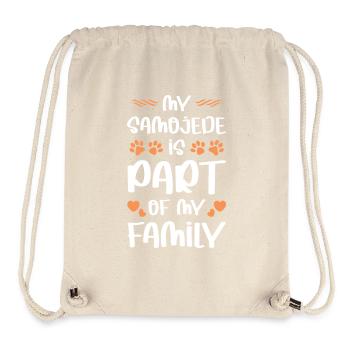 Mon chien fait partie de la famille - Sac à cordon recyclé Stanley/Stella - blanc naturel - Devant