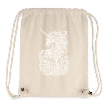 Himmlisches Einhorn in kunstvollen Wirbeln - Stanley/Stella recycelter Gym Bag - Naturweiß - Vorne