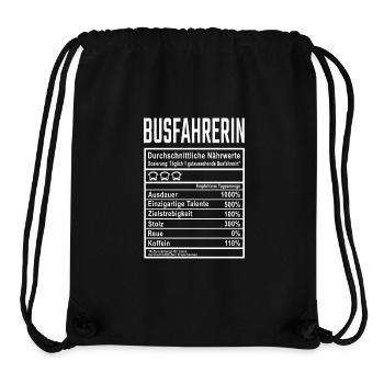 Busfahrerin Nährwerte - Stanley/Stella recycelter Gym Bag - Schwarz - Vorne