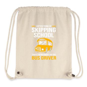 Schulbusfahrer Busfahrer Schulbus - Stanley/Stella recycelter Gym Bag - Naturweiß - Vorne