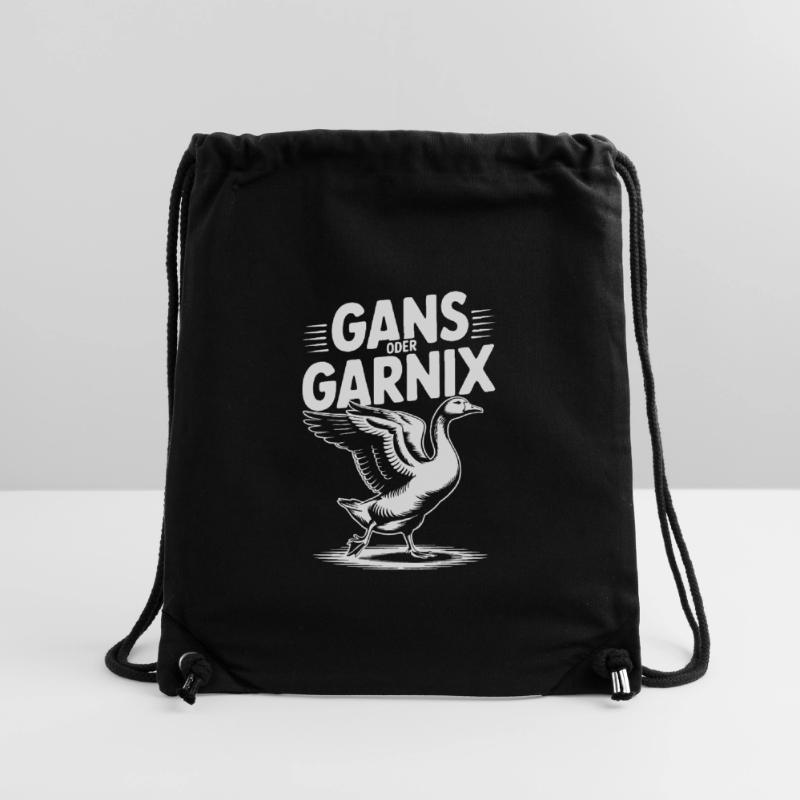 Gans oder garnix Gans und lustiger Spruch Stanley/Stella recycelter Gym Bag