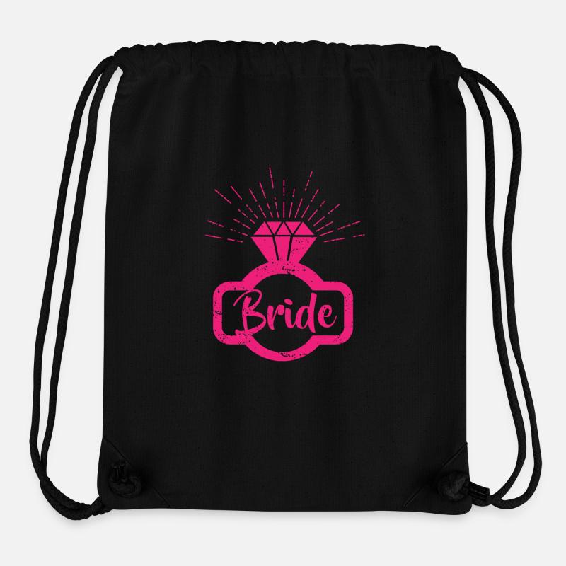 Bride pink grunge 1c - Stanley/Stella Recycled Gym Bag - black