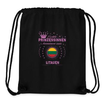 Prinzessinnen kommen aus LITAUEN - Stanley/Stella recycelter Gym Bag - Schwarz - Vorne