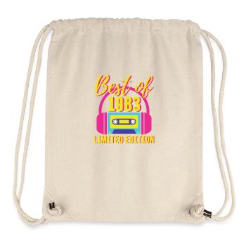 40th Birthday Best of 1983 Cassette Tape Retro 80s - Stanley/Stella Recycled Gym Bag - natural - Front