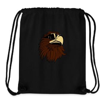 Aigle de cool lunettes de soleil tête Eagle - Sac à cordon recyclé Stanley/Stella - noir - Devant