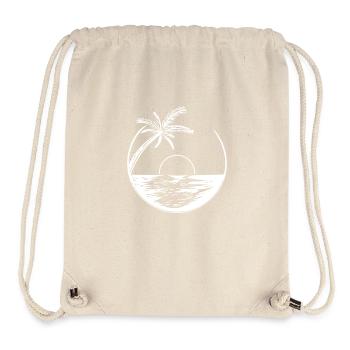 Sunset with palm tree - Vector Style - Stanley/Stella Recycled Gym Bag - natural - Front