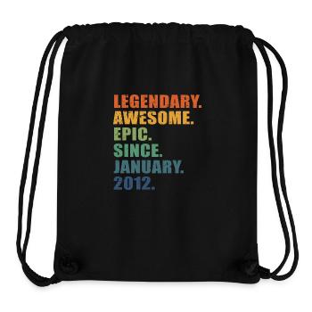 11. Geburtstag, Januar 2012, 11-jähriges Jubiläum - Stanley/Stella recycelter Gym Bag - Schwarz - Vorne