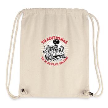 Moteur V8 Flathead, Hot Rod, Motif par mondwinkel - Sac à cordon recyclé Stanley/Stella - blanc naturel - Devant