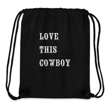 Cowboy, Valentinstag, Partnerlook, passendes Paar - Stanley/Stella recycelter Gym Bag - Schwarz - Vorne