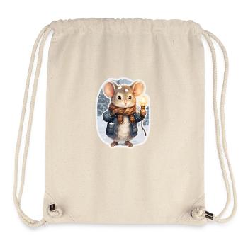 Modern mouse in winter - Stanley/Stella Recycled Gym Bag - natural - Front