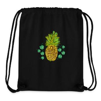 Ananas - Stanley/Stella recycelter Gym Bag - Schwarz - Vorne