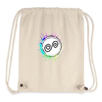 Fahrrad Kette Bunt - Stanley/Stella recycelter Gym Bag - Naturweiß - Vorne