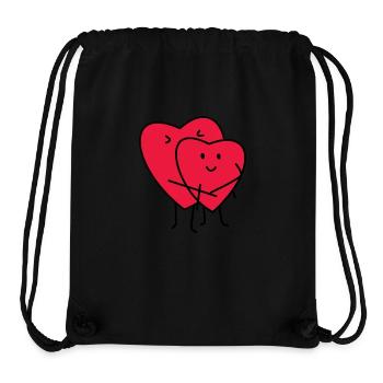 Hearts Hug - Stanley/Stella Recycled Gym Bag - black - Front