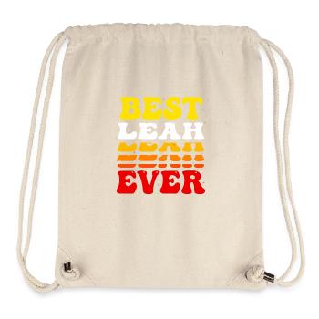 Best Leah Ever - Cute Groovy Vintage Custom Leah - Stanley/Stella Recycled Gym Bag - natural - Front
