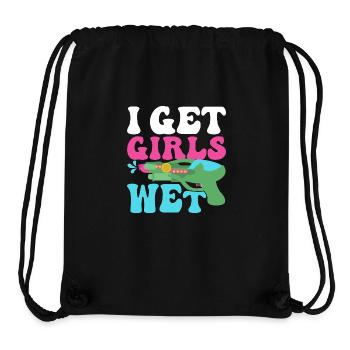 I Get Girls Wet Squirt Gun Summer Water Fun - Stanley/Stella Recycled Gym Bag - black - Front