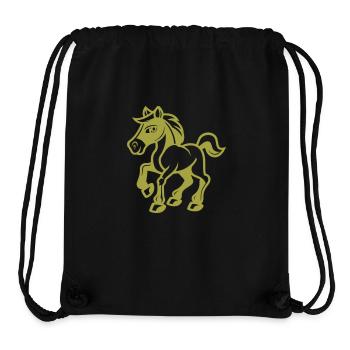 horse animal - Stanley/Stella Recycled Gym Bag - black - Front