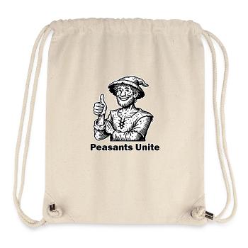 Mittelalterlicher Bauer streckt den Daumen hoch - Peasants Unite - Stanley/Stella recycelter Gym Bag - Naturweiß - Vorne