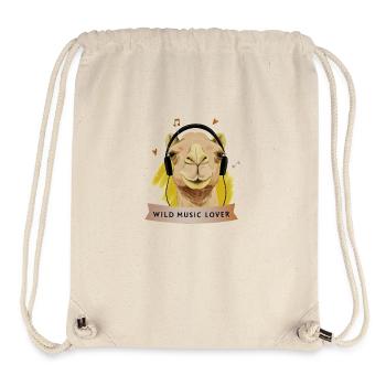 Kamel Musikliebhaber - wild music lover - Stanley/Stella recycelter Gym Bag - Naturweiß - Vorne