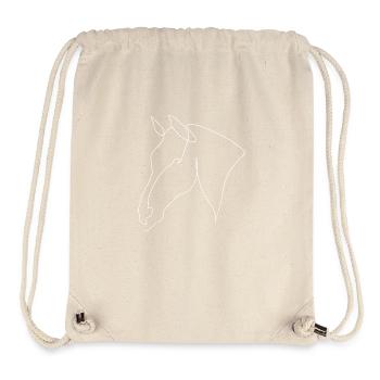 Minimal Pferdekopf Warmblut weiss - Stanley/Stella recycelter Gym Bag - Naturweiß - Vorne