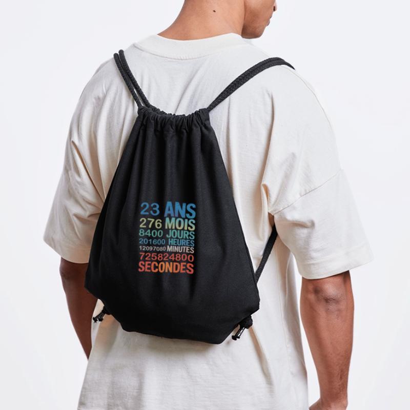 23 ans de vie – chaque seconde compte Sac à cordon recyclé Stanley/Stella