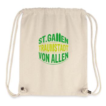 St.Gallen - Traumstadt von allen - Stanley/Stella recycelter Gym Bag - Naturweiß - Vorne