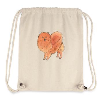 Pomeranian - Lustiger Hund - Stanley/Stella recycelter Gym Bag - Naturweiß - Vorne
